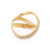 Anel de ouro amarelo 18k com diamantes - entrelaçado - comprar online