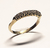 Imagem do Meia aliança de ouro 18k com diamantes