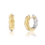 Brincos de argola double face ouro amarelo e ouro branco 18k