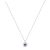 Colar de ouro branco 18k com pedra tanzanita e diamantes.