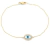 Pulseira ouro amarelo 18k olho grego em madreperola e diamantes