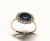 Anel ouro oval pedra bril