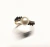 Anel de ouro 18k de perola com diamantes negros