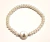 Pulseira pérola com bolinhas em ouro 18k e pingente com nossa senhora aparecida. - comprar online