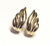 Brinco ouro folha virgula