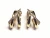 Brincos de argola de ouro amarelo 18k com diamantes.