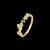Anel de ouro amarelo 18k com topazio incolor - love