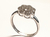 Anel de ouro branco 18k com diamantes - flor - comprar online
