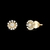 Brincos de ouro amarelo 18k com diamantes - flores