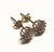 Brinco ouro flor cravejado c/ zirconias - comprar online