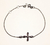 Pulseira couro-pedra ouro cruz