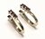 Brincos de argola de ouro amarelo 18k com pedras preciosas