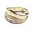 Anel de ouro amarelo 18k com diamantes - fitas