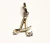 Pingente de ouro amarelo com diamante - letra