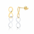 Brincos de ouro amarelo 18k infinito