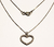Colar de ouro amarelo 18k com coração com diamantes - comprar online