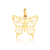 Pingente de ouro amarelo 18k borboleta