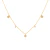 Colar de ouro amarelo 18k com pingentes de diamantes