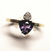 Anel de ouro amarelo 18k com ametista e diamantes. - comprar online