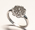 Anel de ouro branco 18k com diamantes - flor na internet