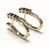 Brincos de argola de ouro amarelo 18k com pedras preciosas - comprar online