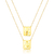 Colar escapulário de ouro amarelo 18k - vazado