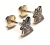 Brincos de ouro amarelo 18k com diamantes - estrela - D Joias | Joalheria de Icaraí - Niterói