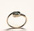 Anel ouro aberto fio pedra gota - comprar online
