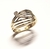 Anel de ouro amarelo 18k com diamantes