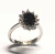 Anel de ouro 18k com pedra safira e diamantes