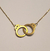 Colar algema de ouro amarelo 18k com diamantes.