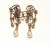 Brincos de ouro 18k com perolas e diamantes - flor