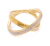 Anel de ouro amarelo 18k com diamantes - entrelaçado