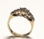 Anel de ouro amarelo 18k com diamantes - flores na internet