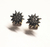 Brinco ouro estrela c/ diamantes chocolate