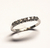 Meia aliança de ouro 18k com diamantes - comprar online
