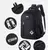 Mochila multifuncional impermeável para homens com vários bolsos e zíperes, disponível em detalhes azul!