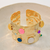 Bracelete Semijoia Aura Colorido Dourado Pri Acessórios - comprar online