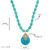 Colar Bijuteria Boho Pedra Azul Ródio Pri Acessórios
