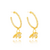 Brinco Semijoia Argola Religiosa Serenity Dourado