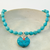 Colar Bijuteria Boho Pedra Azul Ródio Pri Acessórios