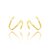 Brinco Semijoia Ear Cuff Três Vias Serenity Dourado