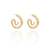 Brinco Bijuteria Argola Nath Espiral Dourado Pri Acessórios - comprar online