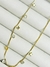 Choker Veneziana de Estrelas Lisa e Zircônias, com extensor - Banhada a ouro 18k.