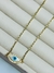 Colar Cartier Fino com Pingente de Olho Grego – 40cm + 4cm de Extensor - Banhado à ouro 18k.