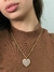 Colar cabo de aço fino, com pingente cravejado - Banhado à ouro 18k. na internet