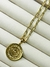 Corrente cartier com pingente grande de olho - Banhada à ouro 18k.
