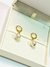 Argola Pequena com Pérola - Banhada à ouro 18k.