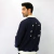 Blusa Gola V Moletom Stars Azul Marinho
