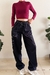 Calça Cargo Brim, Contrast Preta, Unissex (P ao GG) na internet